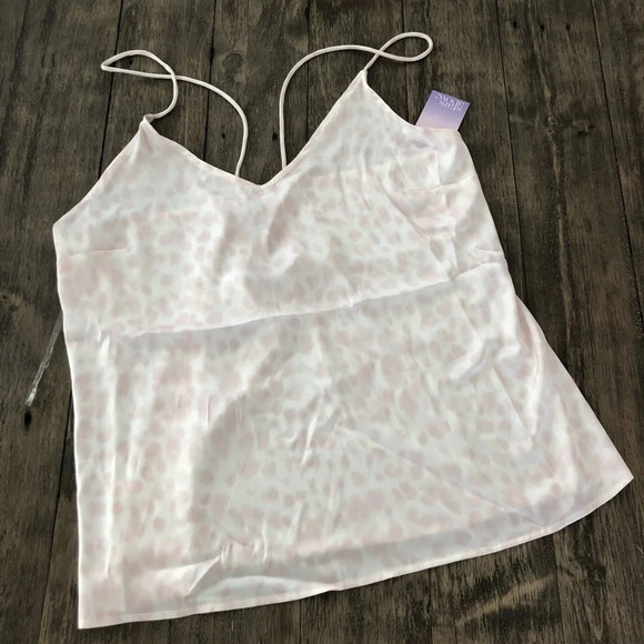 NWT Stars Above Size Large Satin Leopard Print Cami Tank Top Pajama Sleepwear L - Picture 1 of 4